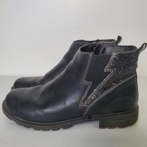Land's End Black Sparkle Ankle Boots